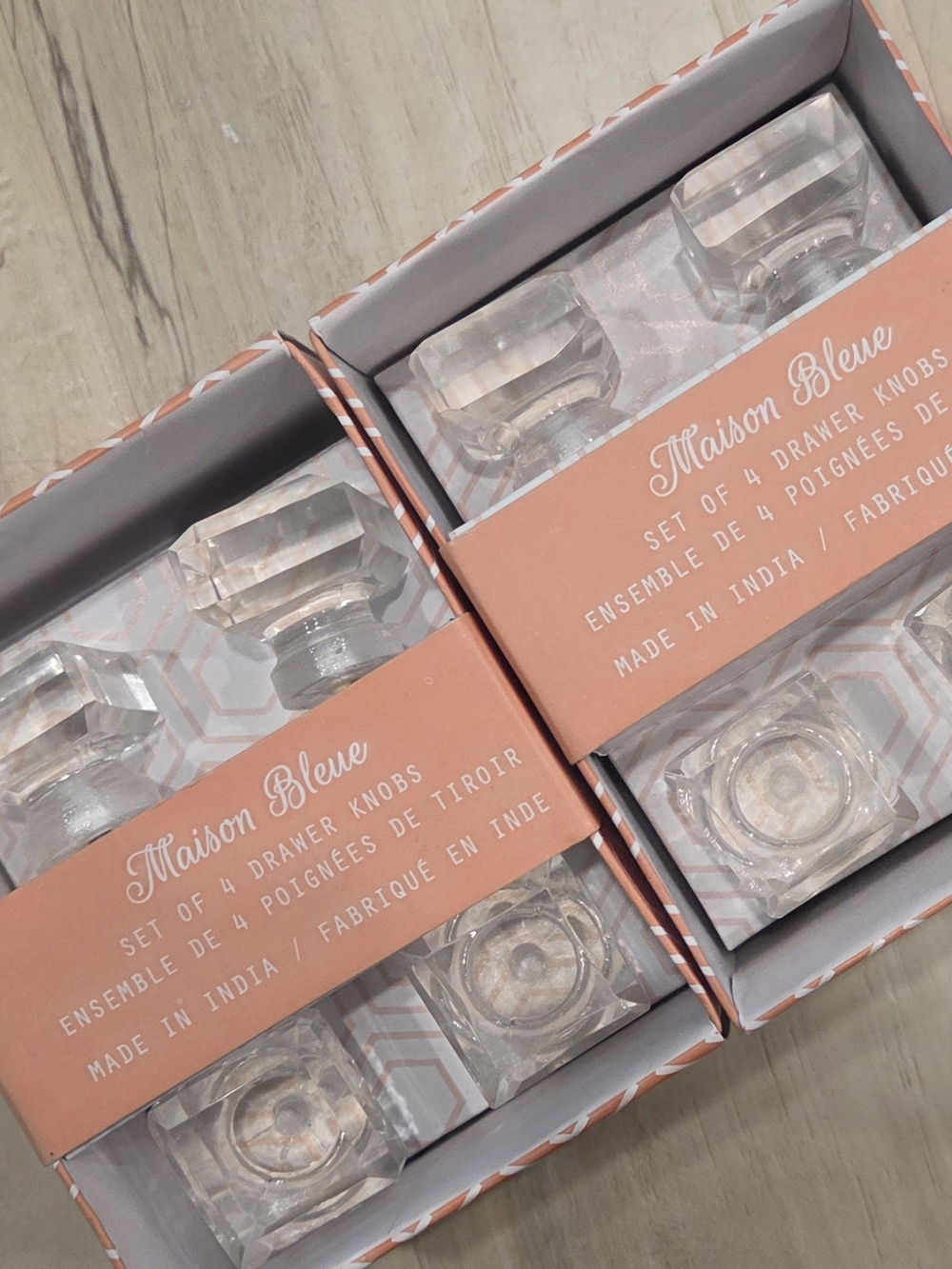 Maison Bleue Clear Glass Drawer Knobs